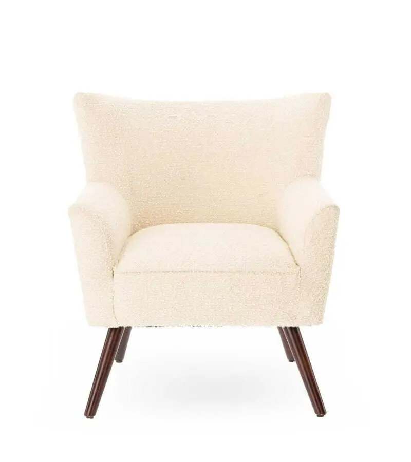 Fauteuil Wayne tissu bouclé beige Athezza Fauteuil Wayne tissu bouclé beige Athezza – Image 3