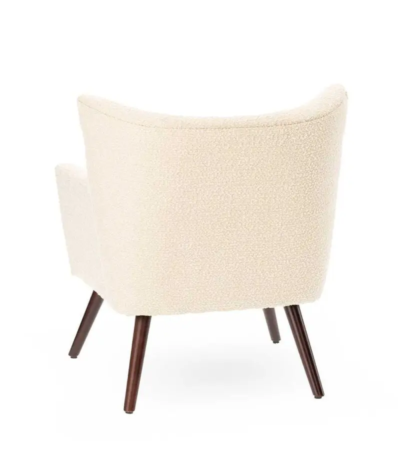 Fauteuil Wayne tissu bouclé beige Athezza Fauteuil Wayne tissu bouclé beige Athezza – Image 4