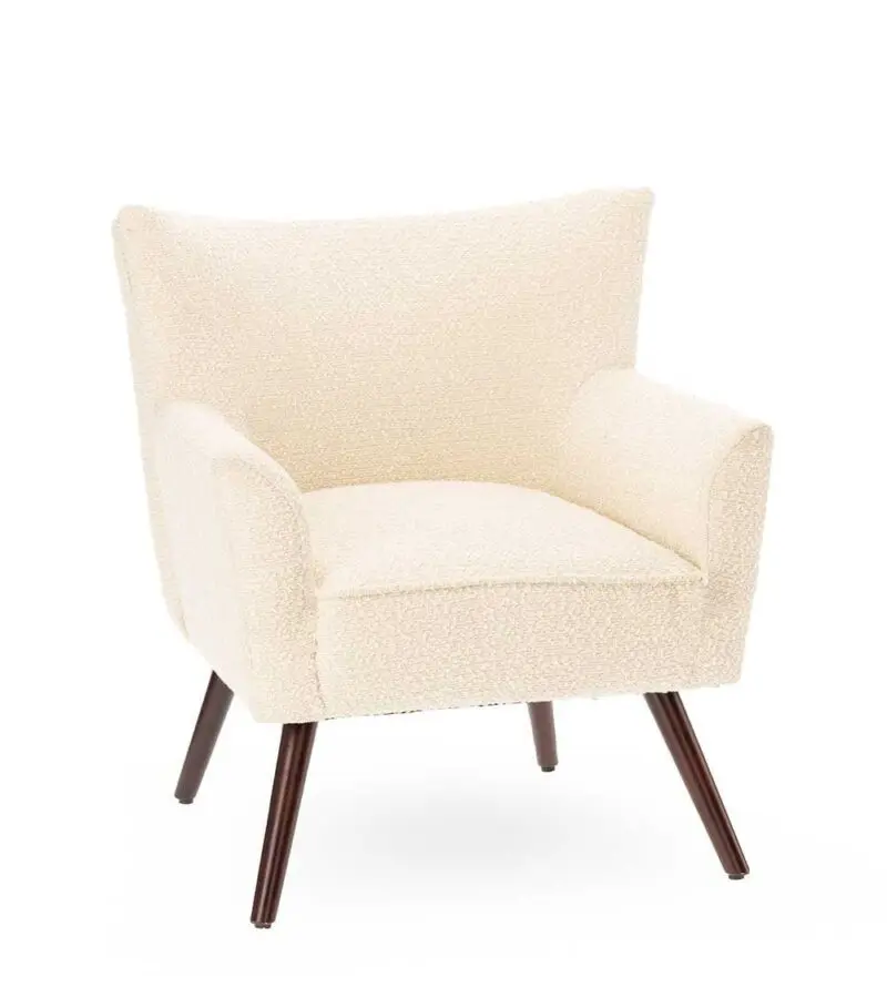 Fauteuil Wayne tissu bouclé beige Athezza fauteuil Wayne tissu bouclé beige Athezza