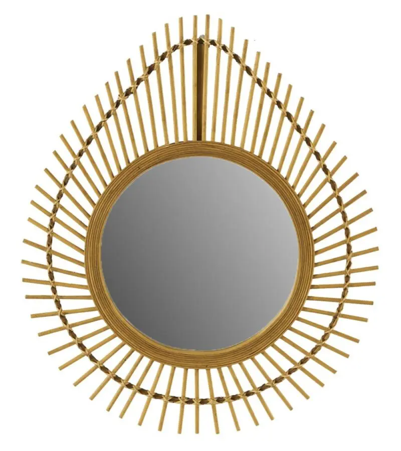 Miroir bambou Larme