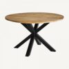 Table à manger ronde industrielle bois de manguier Viborg Vical D130 – Image 2