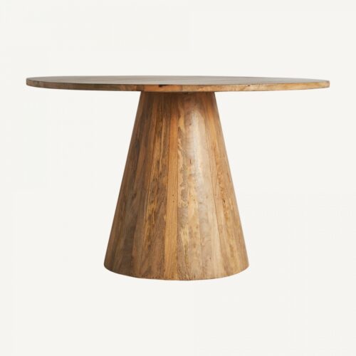 Table contemporaine bois ronde bois de manguier Mersch de Vical