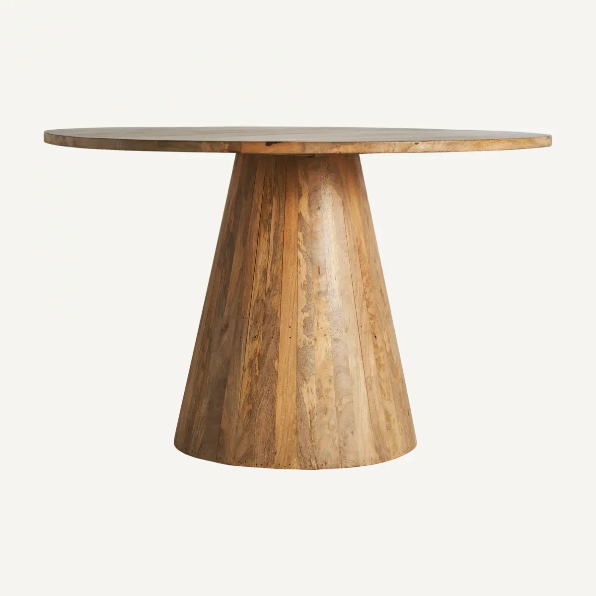 Table contemporaine bois ronde bois de manguier Mersch de Vical