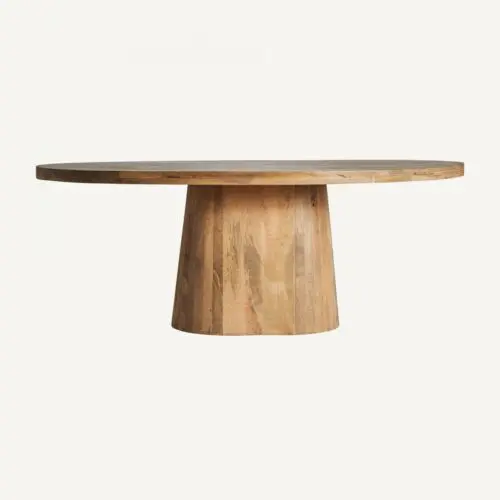 Table à manger ovale bois de manguier Mersch Vical 200x100