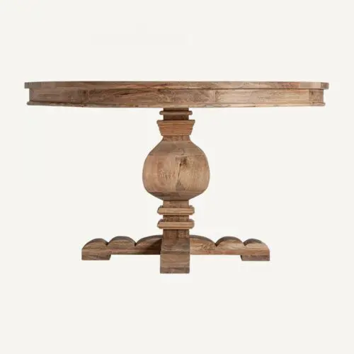 Table à manger ronde bois de manguier Kehrig Vical D131