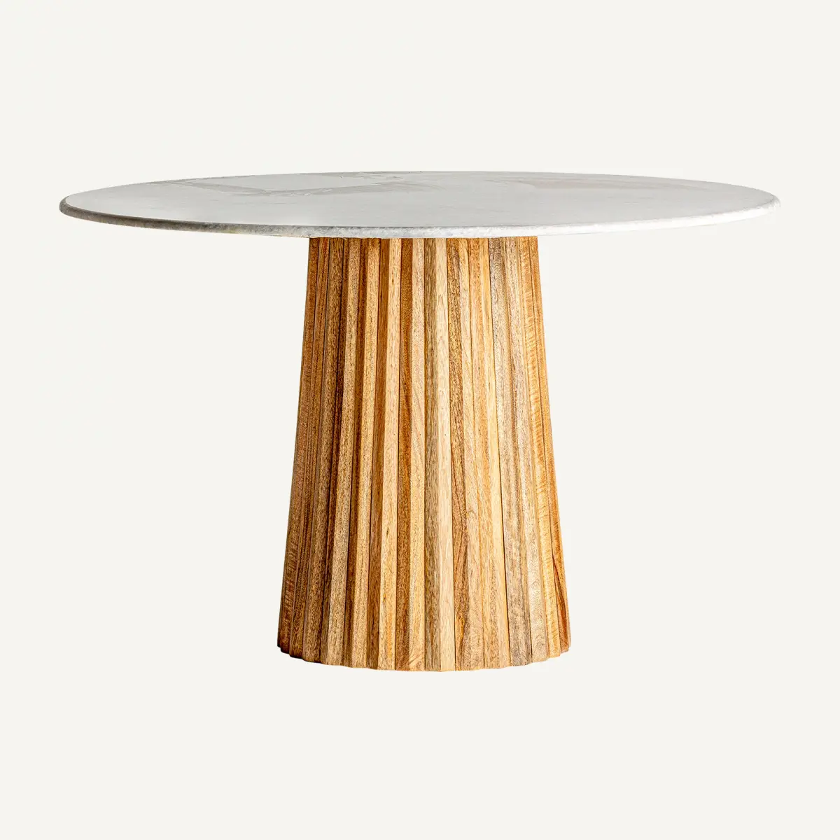 table Plissé wood Vical bois de manguier naturel D121