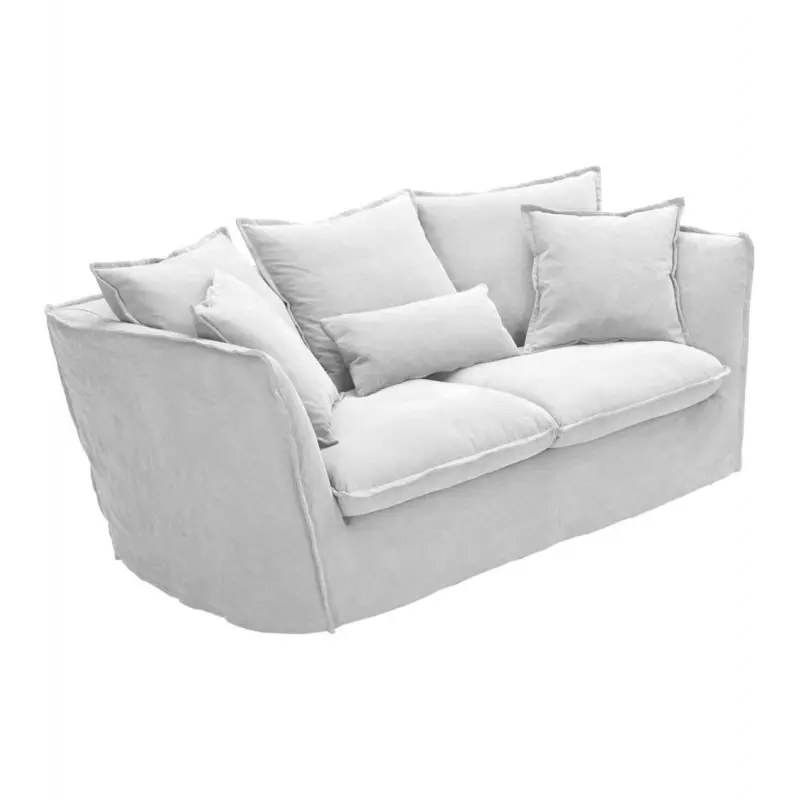 Canapé lin blanc Paros 2 places Athezza