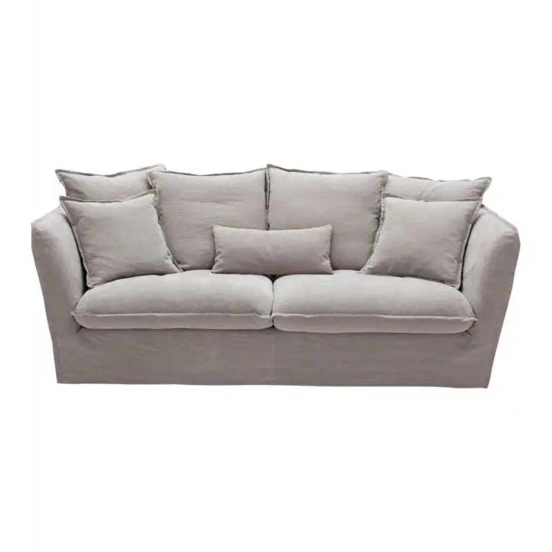 Canapé Paros lin gris Athezza 3 places - déhoussable