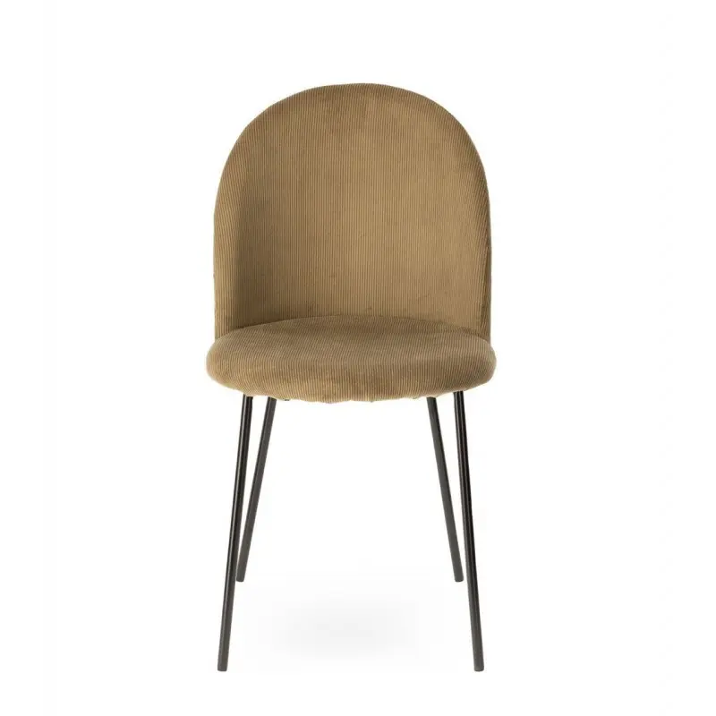 chaise Abba kaki Athezza velours côtelé