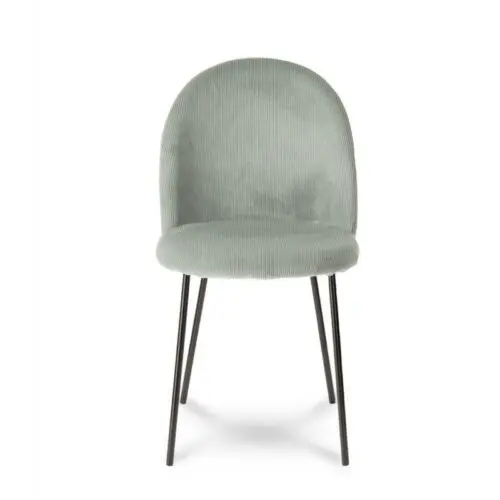 Chaise Abba menthe Athezza velours côtelé