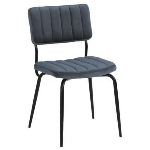 chaise Paddy grise athezza velours lot de 2