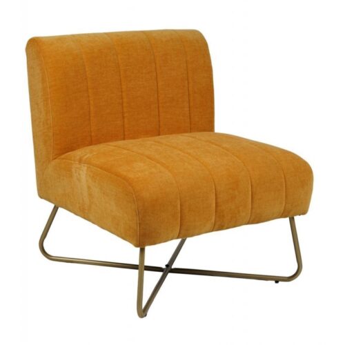 fauteuil Alfred moutarde Athezza en velours
