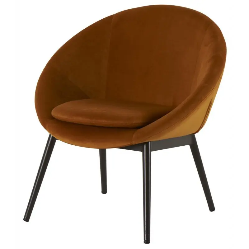 fauteuil Ruvana gold Athezza fauteuil velours ocre