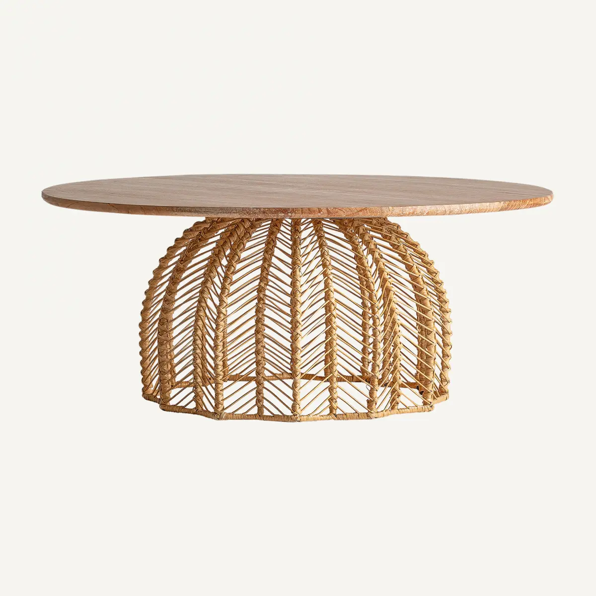 Table basse Plissé Rattan Vical
