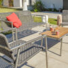 Salon bas de jardin CONCARNEAU 4 places en inox et corde - GRIS – Image 3