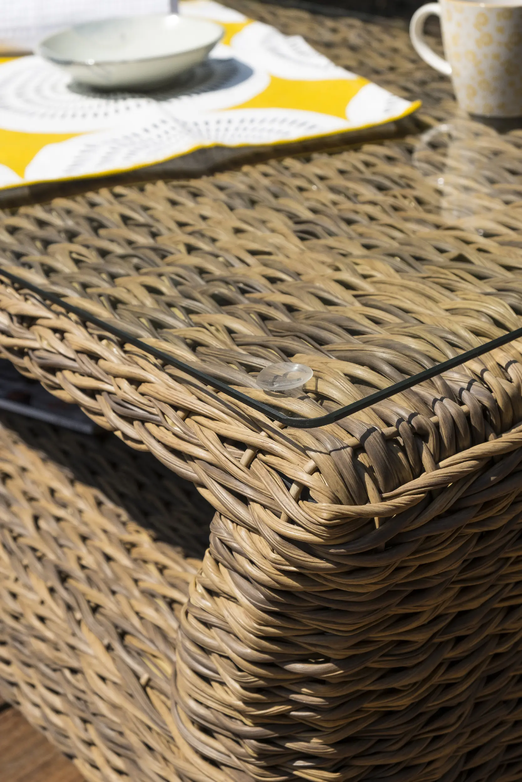 Salon bas de jardin résine tressée marron HAVANA 5 places Salon bas de jardin résine tressée marron HAVANA 5 places – Image 5