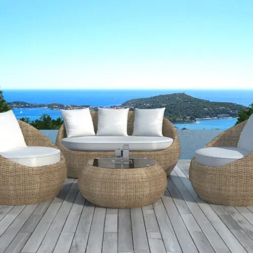 salon de jardin rotin