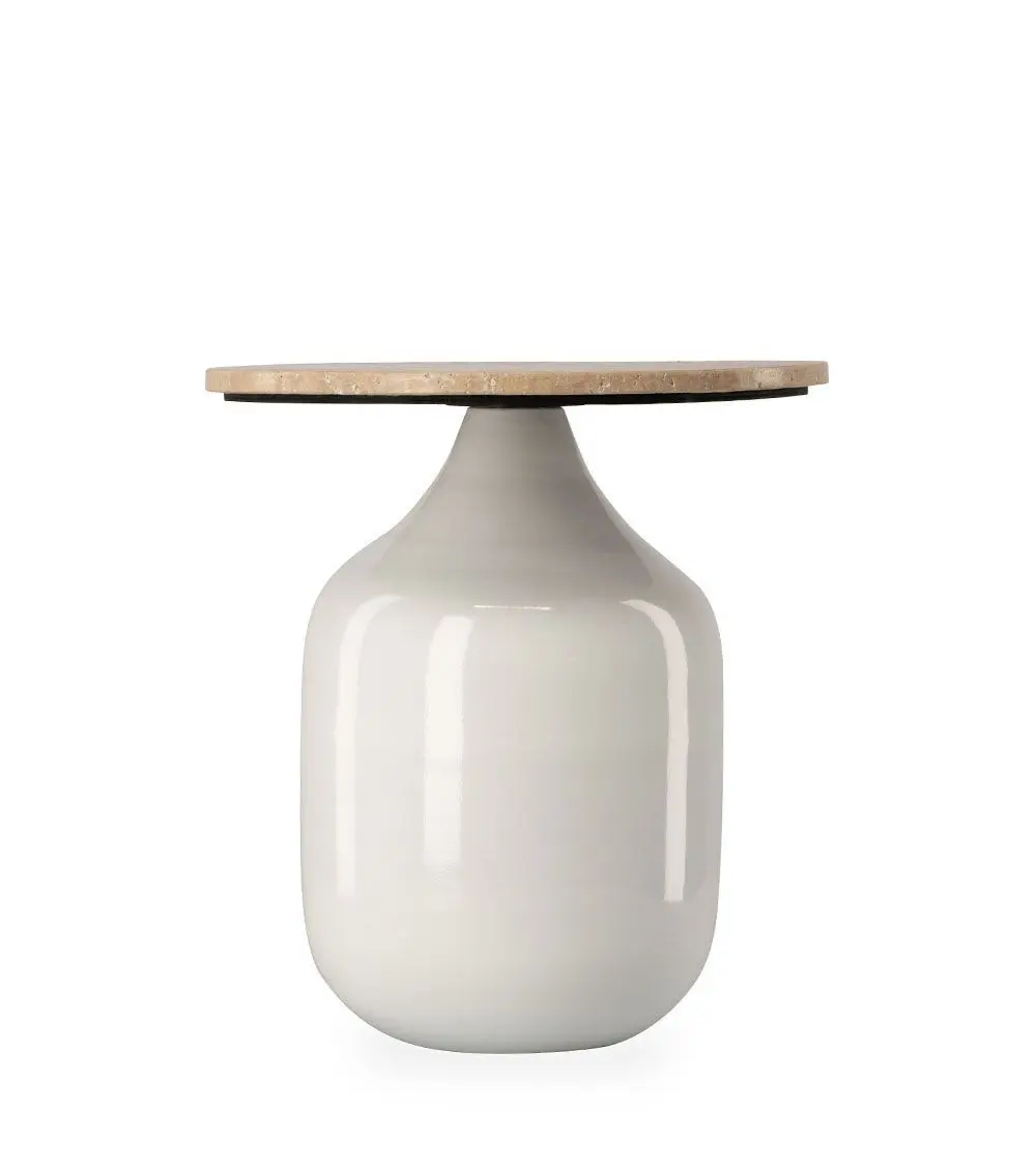 Bout de canapé Madala blanc Athezza Bout de canapé Madala blanc Athezza – Image 3