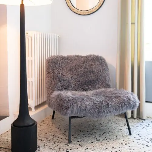 Fauteuil gris Fauteuil Domme Gris Athezza