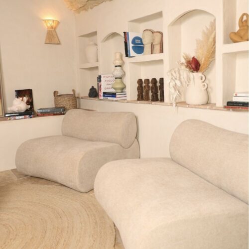 Fauteuil Hinton écru Athezza 2