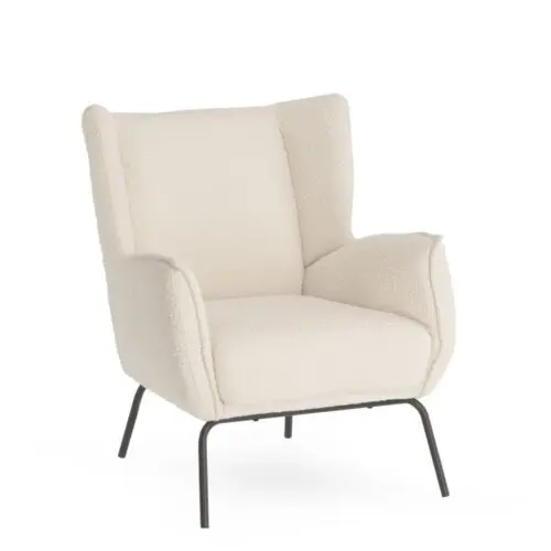 Fauteuil Ordesa blanc bouclette Athezza