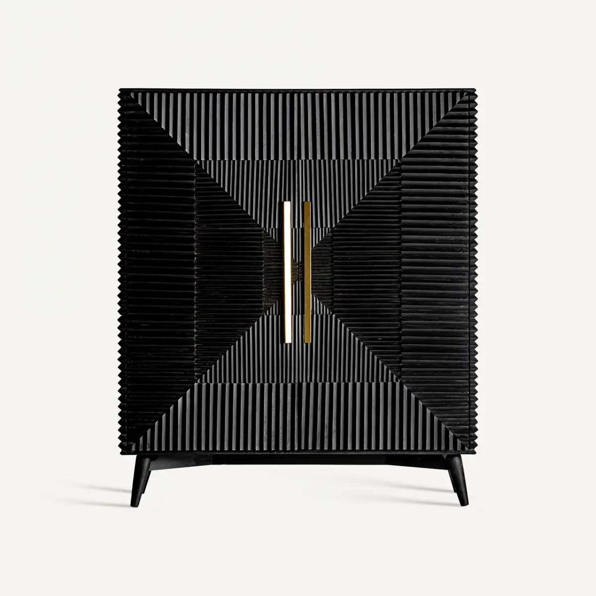 Armoire Plissé Wood Vical noir