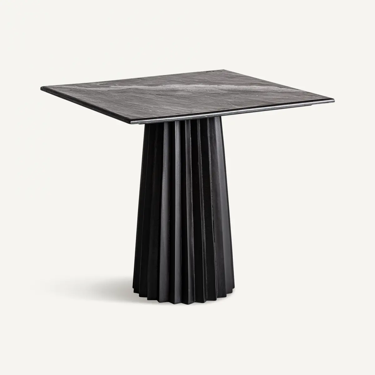 Table de bar Plissé wood noir Vical Home D80