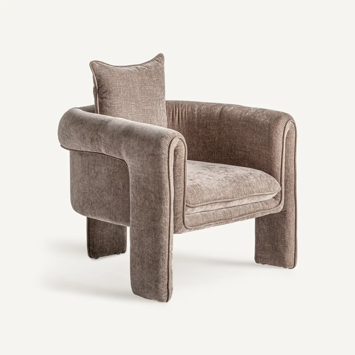 Fauteuil Karka taupe Vical Home Fauteuil Karka taupe Vical Home