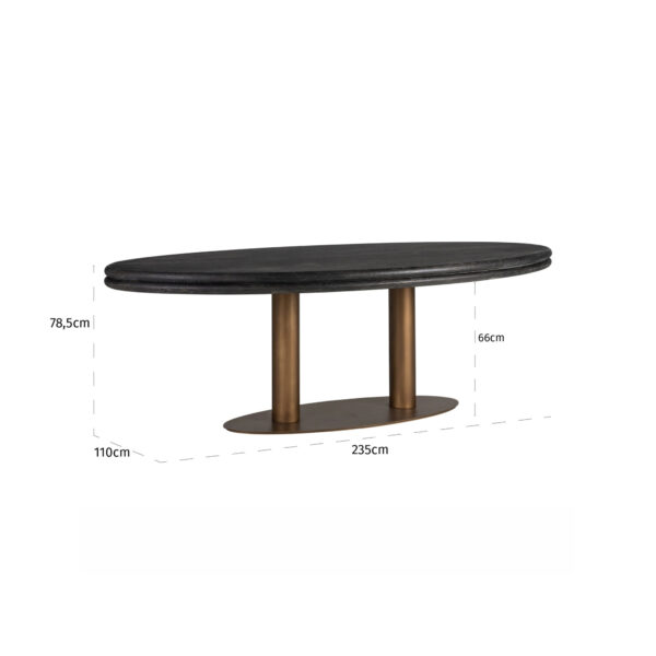 Table à manger Macaron ovale Richmond Interiors L235 – Image 4