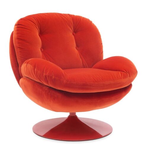 fauteuil memento rouge Athezza - fauteuil Athezza rouge- fauteuil pivotant Athezza rouge