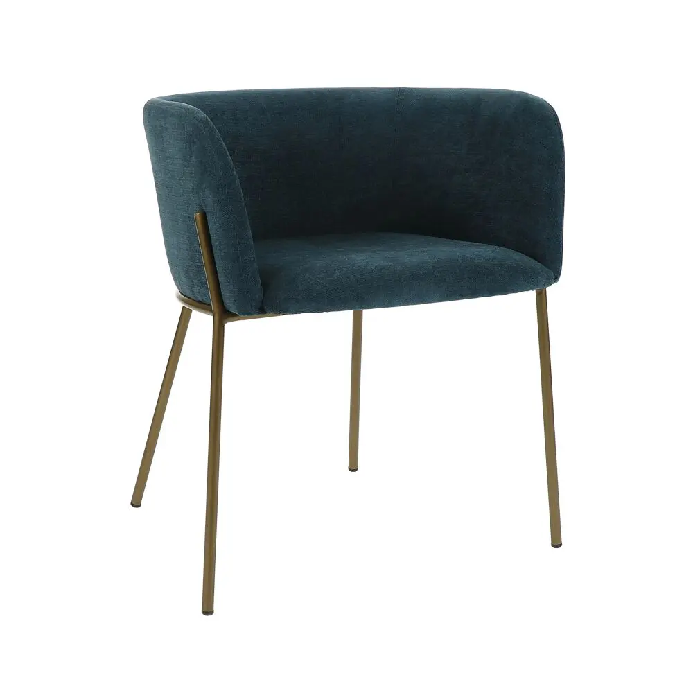 Lot 4 chaises Polka Pomax velours pétrole