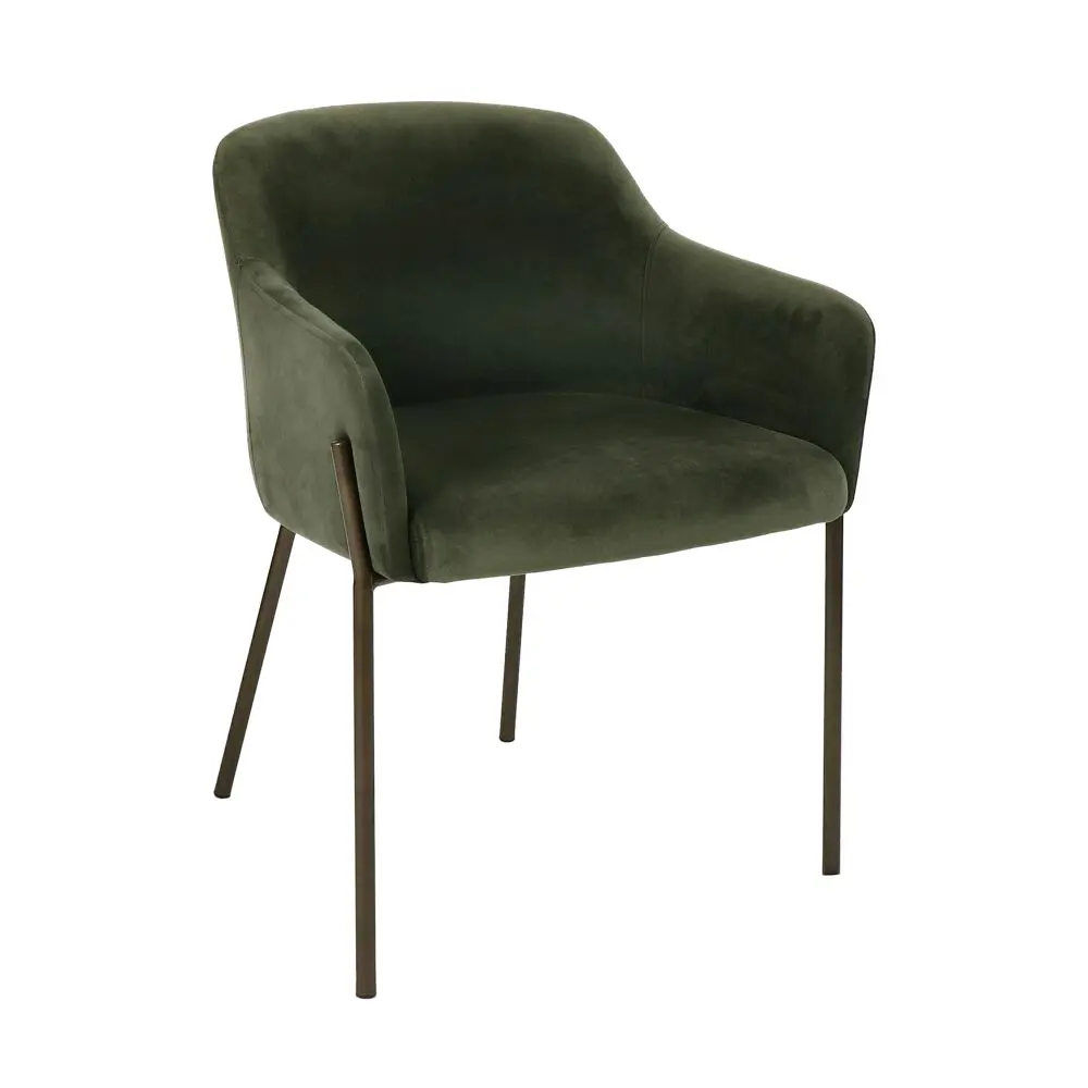Chaise Louise Pomax kaki velours