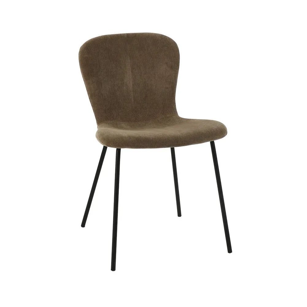 Lot 4 chaises Daia Pomax velours côtelé bronze