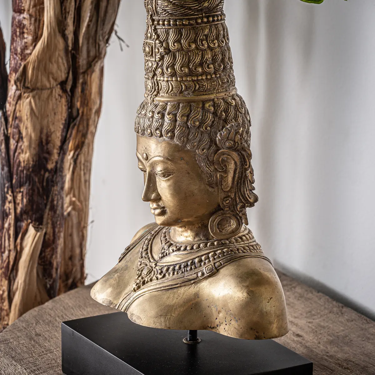 Buste Bouddha bronze 41cm Vical Home Buste Bouddha bronze 41cm Vical Home – Image 3