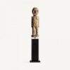 Sculpture ethnique noir naturel bois de mangue 75cm Vical Home