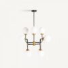 Lustre boule blanc cristal et laiton Vical Home