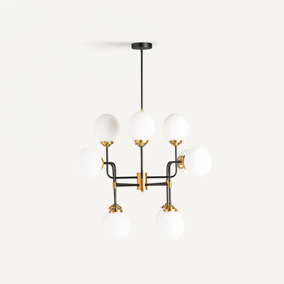 Lustre boule blanc cristal et laiton Vical Home Lustre boule blanc cristal et laiton Vical Home