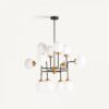 Lustre boule blanc cristal et laiton Vical Home – Image 2