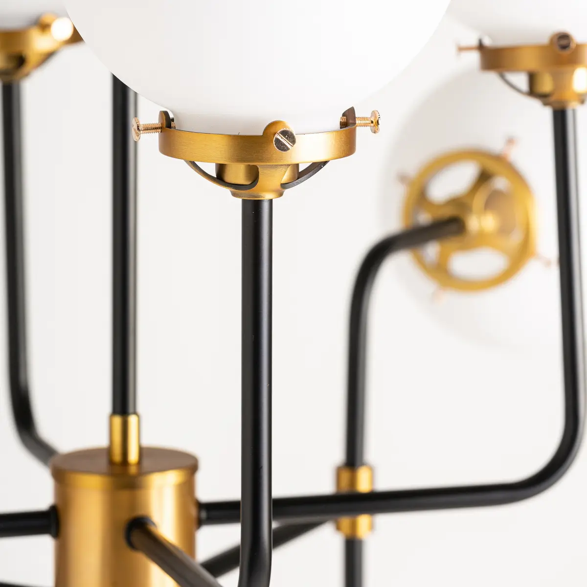 Lustre boule blanc cristal et laiton Vical Home Lustre boule blanc cristal et laiton Vical Home – Image 4