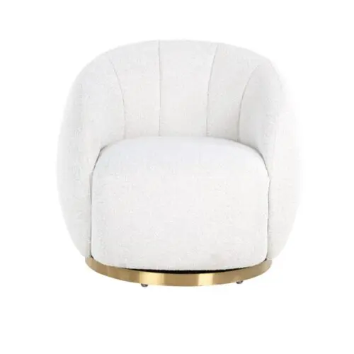 Fauteuil Jago blanc bouclé Richmond Interiors - fauteuil pivotant 3