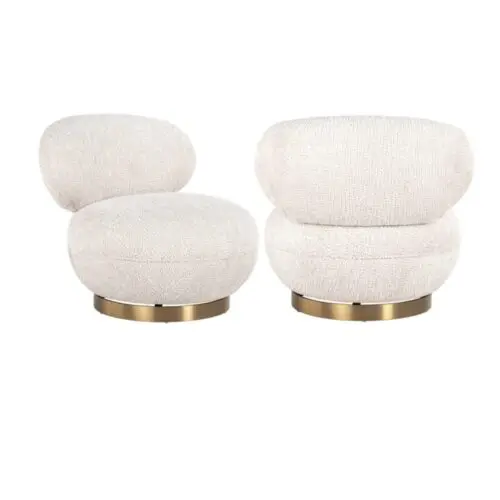 Fauteuil pivotant Jace Lovely cream Richmond Interiors 1