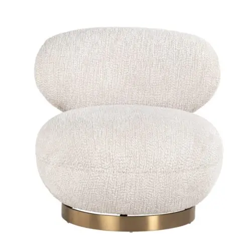 Fauteuil pivotant Jace Lovely cream Richmond Interiors 5