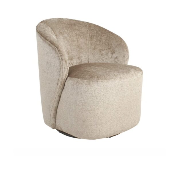 Fauteuil pivotant Sofia taupe chenille Richmond Interiors