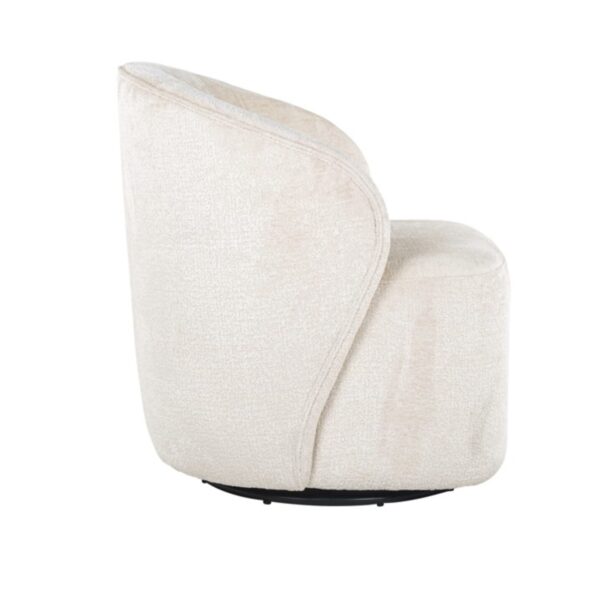 Fauteuil pivotant Sofia blanc chenille Richmond Interiors 1