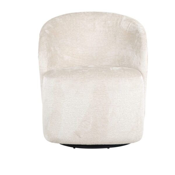 Fauteuil pivotant Sofia blanc chenille Richmond Interiors 3