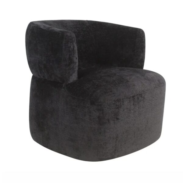 Fauteuil Donna noir chenille Richmond Interiors