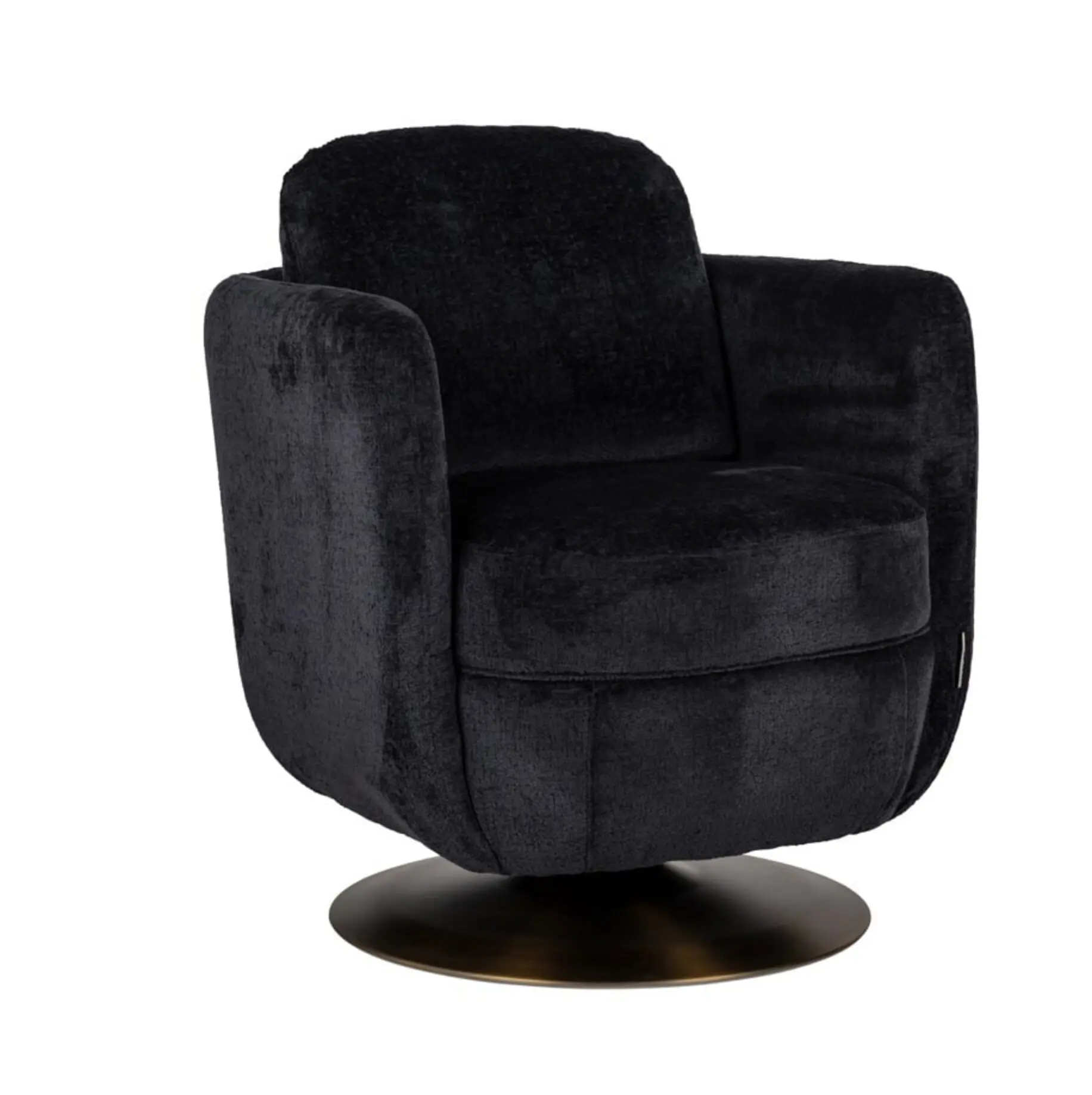 Fauteuil pivotant Turner Richmond Interiors noir chenille
