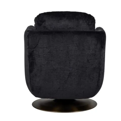 Fauteuil pivotant Turner Richmond Interiors noir chenille 2