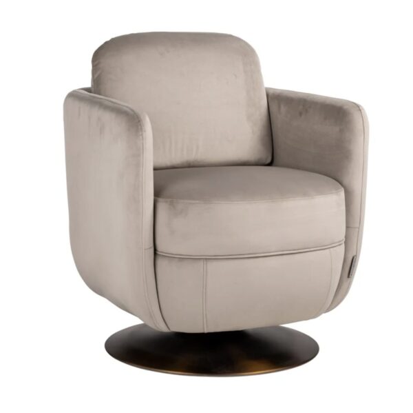 Fauteuil pivotant Turner kaki Richmond Interiors velours