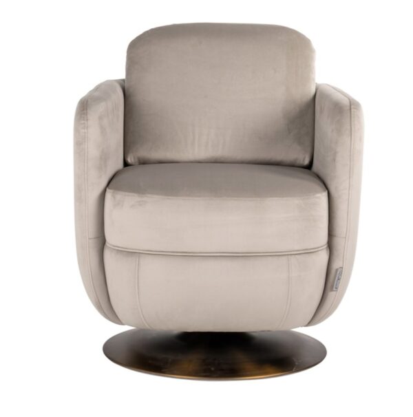 Fauteuil pivotant Turner kaki Richmond Interiors velours 1